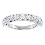 10K Gold Round Lab-Grown Diamond Woven-Design Anniversary Band – 1 1/2–3 CTW - White Gold - view 3