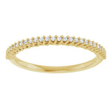 10K Gold Round Lab-Grown Diamond Woven-Design Anniversary Band – 1/8–1/3 CTW - Yellow Gold - view 3