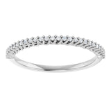 10K Gold Round Lab-Grown Diamond Woven-Design Anniversary Band – 1/8–1/3 CTW - White Gold - view 3