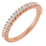 10K Gold Square Lab-Grown Diamond Woven-Design Anniversary Band – 1/3–1 1/4 CTW - Rose Gold