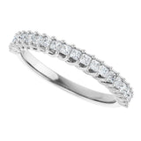 10K Gold Square Lab-Grown Diamond Woven-Design Anniversary Band – 1/3–1 1/4 CTW - White Gold - view 5