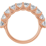 10K Gold Square Natural Diamond Woven-Design Anniversary Band – 1 3/4–3 9/10 CTW - Rose Gold - view 2