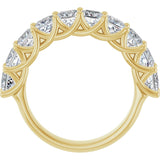 10K Gold Square Lab-Grown Diamond Woven-Design Anniversary Band – 1 3/8–4 CTW - Yellow Gold - view 2