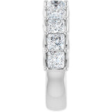 10K Gold Square Natural Diamond Woven-Design Anniversary Band – 1 3/4–3 9/10 CTW - White Gold - view 4