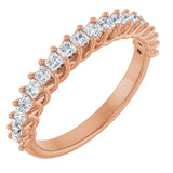 10K Gold Square Lab-Grown Diamond Woven-Design Anniversary Band – 1/3–1 1/4 CTW - Rose Gold