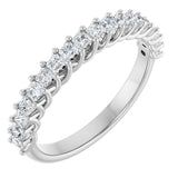 Platinum Square Natural Diamond Woven-Design Anniversary Band – 1/2–1 1/3 CTW