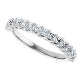 Platinum Asscher Natural Diamond Woven-Design Anniversary Band – 3/4–1 1/8 CTW - view 5