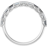 Platinum Straight Baguette Natural Diamond Woven-Design Anniversary Band – 3/8–3/4 CTW - view 2