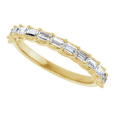 10K Gold Straight Baguette Lab-Grown Diamond Woven-Design Anniversary Band – 1/3–5/8 CTW - Yellow Gold - view 5