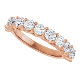 10K Gold Round Lab-Grown Diamond Woven-Design Anniversary Band – 1 1/2–3 CTW - Rose Gold - view 5