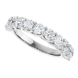 10K Gold Round Lab-Grown Diamond Woven-Design Anniversary Band – 1 1/2–3 CTW - White Gold - view 5