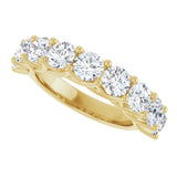 10K Gold Round Lab-Grown Diamond Woven-Design Anniversary Band – 1 1/2–3 CTW - Yellow Gold - view 5