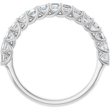 Platinum Asscher Natural Diamond Woven-Design Anniversary Band – 3/4–1 1/8 CTW - view 2