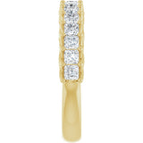 10K Gold Square Lab-Grown Diamond Woven-Design Anniversary Band – 1/3–1 1/4 CTW - Yellow Gold - view 4