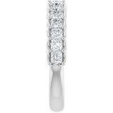 10K Gold Square Natural Diamond Woven-Design Anniversary Band – 1/3–1 1/3 CTW - White Gold - view 4
