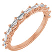 10K Gold Straight Baguette Lab-Grown Diamond Woven-Design Anniversary Band – 1/3–5/8 CTW - Rose Gold