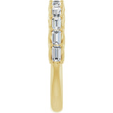 10K Gold Straight Baguette Lab-Grown Diamond Woven-Design Anniversary Band – 1/3–5/8 CTW - Yellow Gold - view 4
