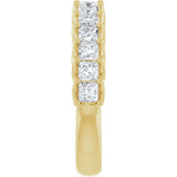 10K Gold Square Natural Diamond Woven-Design Anniversary Band – 1/3–1 1/3 CTW - Yellow Gold - view 4