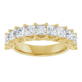 10K Gold Square Natural Diamond Woven-Design Anniversary Band – 1 3/4–3 9/10 CTW - Yellow Gold - view 3