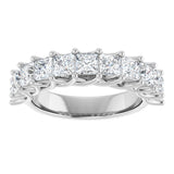 10K Gold Square Natural Diamond Woven-Design Anniversary Band – 1 3/4–3 9/10 CTW - White Gold - view 3