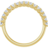 10K Gold Round Natural Diamond Woven-Design Anniversary Band – 3/8–1 1/3 CTW - Yellow Gold - view 2