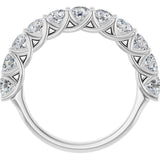 10K Gold Round Lab-Grown Diamond Woven-Design Anniversary Band – 1 1/2–3 CTW - White Gold - view 2