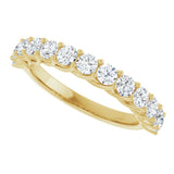 10K Gold Round Lab-Grown Diamond Woven-Design Anniversary Band – 1/2–1 1/3 CTW - Yellow Gold - view 5