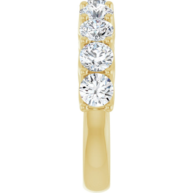 10K Gold Round Lab-Grown Diamond Woven-Design Anniversary Band – 1 1/2–3 CTW - Yellow Gold - view 4