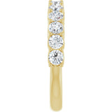 10K Gold Round Lab-Grown Diamond Woven-Design Anniversary Band – 1/2–1 1/3 CTW - Yellow Gold - view 4