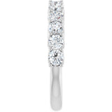 10K Gold Round Natural Diamond Woven-Design Anniversary Band – 3/8–1 1/3 CTW - White Gold - view 4