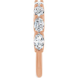 10K Gold Oval Lab-Grown Diamond Woven-Design Anniversary Band – 1 3/8 CTW - Rose Gold - view 4