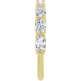 10K Gold Oval Natural Diamond Woven-Design Anniversary Band – 2 CTW - Yellow Gold - view 4