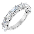 Platinum Emerald Lab-Grown Diamond Woven-Design Anniversary Band – 2 3/4 CTW