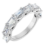 Platinum Emerald Lab-Grown Diamond Woven-Design Anniversary Band – 2 3/4 CTW