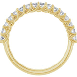 10K Gold Square Lab-Grown Diamond Woven-Design Anniversary Band – 1/3–1 1/4 CTW - Yellow Gold - view 2