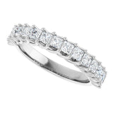 10K Gold Square Natural Diamond Woven-Design Anniversary Band – 1/3–1 1/3 CTW - White Gold - view 5
