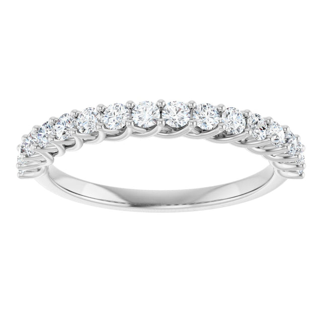 Platinum Round Lab-Grown Diamond Woven-Design Anniversary Band – 1/2–1 CTW - view 3