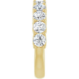 10K Gold Round Lab-Grown Diamond Woven-Design Anniversary Band – 1 1/2–3 CTW - Yellow Gold - view 4