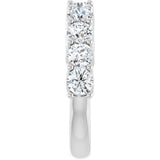 10K Gold Round Lab-Grown Diamond Woven-Design Anniversary Band – 1 1/2–3 CTW - White Gold - view 4