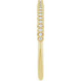 10K Gold Round Natural Diamond Woven-Design Anniversary Band – 1/8–1/3 CTW - Yellow Gold - view 4
