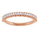10K Gold Square Lab-Grown Diamond Woven-Design Anniversary Band – 1/3–1 1/4 CTW - Rose Gold - view 3