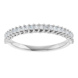 10K Gold Square Natural Diamond Woven-Design Anniversary Band – 1/3–1 1/3 CTW - White Gold - view 3