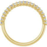 10K Gold Square Natural Diamond Woven-Design Anniversary Band – 1/3–1 1/3 CTW - Yellow Gold - view 2
