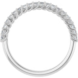 10K Gold Square Lab-Grown Diamond Woven-Design Anniversary Band – 1/3–1 1/4 CTW - White Gold - view 2