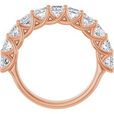 10K Gold Square Lab-Grown Diamond Woven-Design Anniversary Band – 1 3/8–4 CTW - Rose Gold - view 2