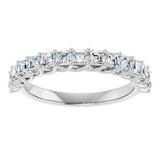 Platinum Asscher Natural Diamond Woven-Design Anniversary Band – 3/4–1 1/8 CTW - view 3