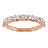 14K Gold Asscher Natural Diamond Woven-Design Anniversary Band – 3/4–1 1/8 CTW - Rose Gold - view 3