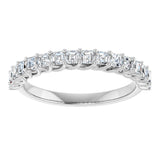 Platinum Asscher Natural Diamond Woven-Design Anniversary Band – 3/4–1 1/8 CTW - view 3