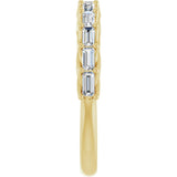 10K Gold Straight Baguette Lab-Grown Diamond Woven-Design Anniversary Band – 1/3–5/8 CTW - Yellow Gold - view 4