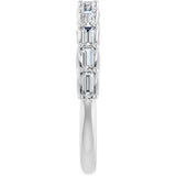 10K Gold Straight Baguette Lab-Grown Diamond Woven-Design Anniversary Band – 1/3–5/8 CTW - White Gold - view 4